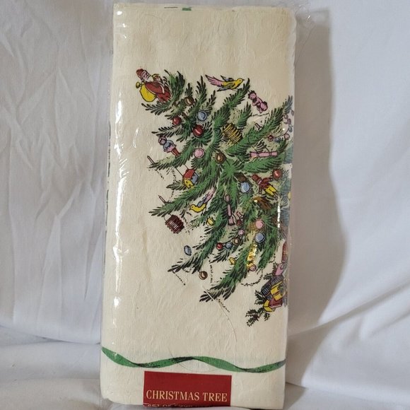 Spode Dining Nip New Spode Christmas Tree Napkins Set 4 Jacquard